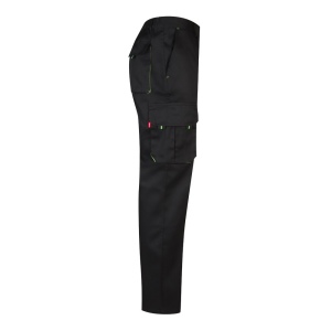 VL HYPNOS. Pantalon sergé, bicolore, multipoches (200g/m²), en coton (35%) et polyester (65%) 73