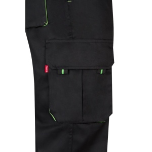 VL HYPNOS. Pantalon sergé, bicolore, multipoches (200g/m²), en coton (35%) et polyester (65%) 74