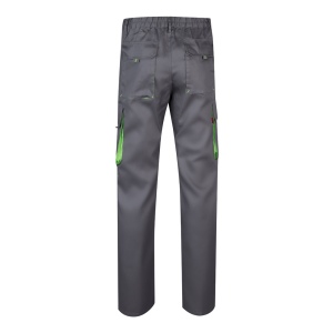 VL HYPNOS. Pantalon sergé, bicolore, multipoches (200g/m²), en coton (35%) et polyester (65%) 80