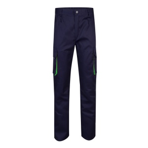 VL HYPNOS. Pantalon sergé, bicolore, multipoches (200g/m²), en coton (35%) et polyester (65%) 12