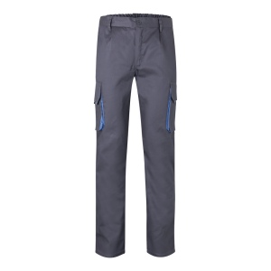 VL HYPNOS. Pantalon sergé, bicolore, multipoches (200g/m²), en coton (35%) et polyester (65%) 10