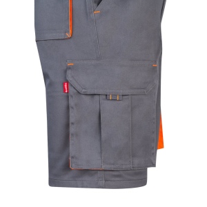 VL HEMERA. Bermuda stretch bicolore, multipoches (240g/m²), en coton (46%), EME (38%) et polyester (16%) 36