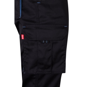VL FIDES. Pantalon stretch bicolore, multipoches (240g/m²), en coton (46%), EME (38%) et polyester (16%) 38