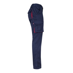 VL FIDES. Pantalon stretch bicolore, multipoches (240g/m²), en coton (46%), EME (38%) et polyester (16%) 42