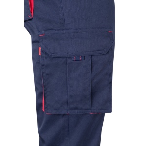 VL FIDES. Pantalon stretch bicolore, multipoches (240g/m²), en coton (46%), EME (38%) et polyester (16%) 43