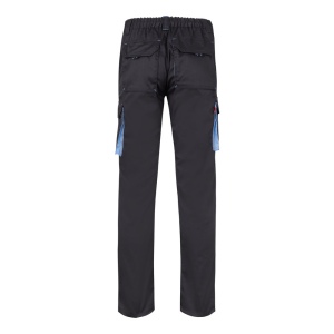 VL FIDES. Pantalon stretch bicolore, multipoches (240g/m²), en coton (46%), EME (38%) et polyester (16%) 45