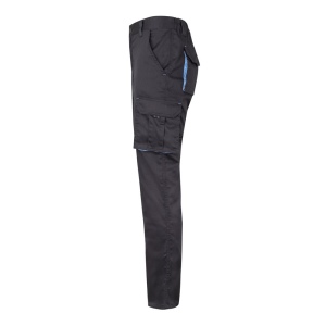 VL FIDES. Pantalon stretch bicolore, multipoches (240g/m²), en coton (46%), EME (38%) et polyester (16%) 46