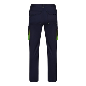 VL FIDES. Pantalon stretch bicolore, multipoches (240g/m²), en coton (46%), EME (38%) et polyester (16%) 52