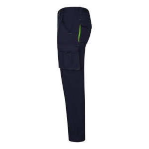 VL FIDES. Pantalon stretch bicolore, multipoches (240g/m²), en coton (46%), EME (38%) et polyester (16%) 53