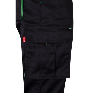 VL FIDES. Pantalon stretch bicolore, multipoches (240g/m²), en coton (46%), EME (38%) et polyester (16%) 62