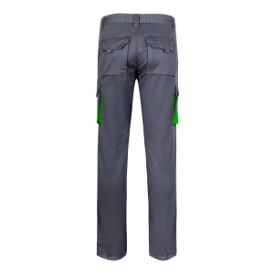 VL FIDES. Pantalon stretch bicolore, multipoches (240g/m²), en coton (46%), EME (38%) et polyester (16%) 69