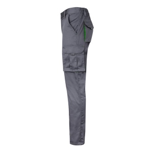 VL FIDES. Pantalon stretch bicolore, multipoches (240g/m²), en coton (46%), EME (38%) et polyester (16%) 70