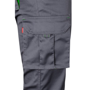 VL FIDES. Pantalon stretch bicolore, multipoches (240g/m²), en coton (46%), EME (38%) et polyester (16%) 72