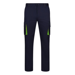 VL FIDES. Pantalon stretch bicolore, multipoches (240g/m²), en coton (46%), EME (38%) et polyester (16%) 12