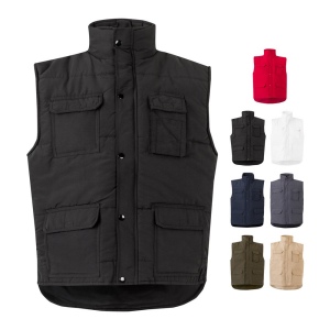 VL MEFITIS. Gilet rembourré multipoches (220g/m²), en polyester (100%)