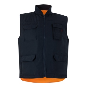VL DIANA. Gilet rembourré (220g/m²), réversible en polyester (100%), avec fermeture à glissière et tirette réversible, et multipoches 3