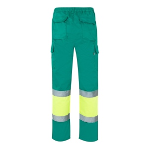 VL ATHENA. Pantalon bicolore en sergé (210g/m²), doublé, multi-poches, en coton (20%) et polyester (80%) 31