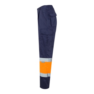VL ATHENA. Pantalon bicolore en sergé (210g/m²), doublé, multi-poches, en coton (20%) et polyester (80%) 37