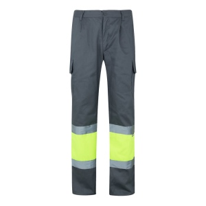 VL ATHENA. Pantalon bicolore en sergé (210g/m²), doublé, multi-poches, en coton (20%) et polyester (80%) 5
