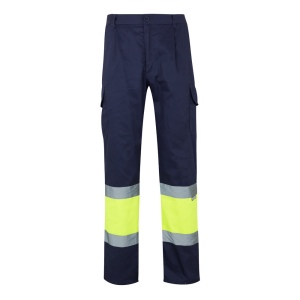 VL ATHENA. Pantalon bicolore en sergé (210g/m²), doublé, multi-poches, en coton (20%) et polyester (80%) 3
