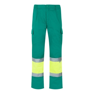 VL ATHENA. Pantalon bicolore en sergé (210g/m²), doublé, multi-poches, en coton (20%) et polyester (80%) 6