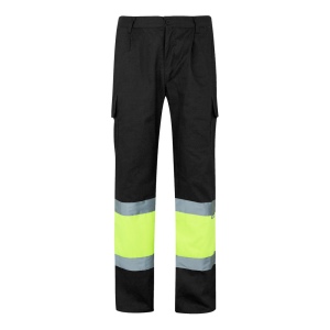 VL ATHENA. Pantalon bicolore en sergé (210g/m²), doublé, multi-poches, en coton (20%) et polyester (80%) 2