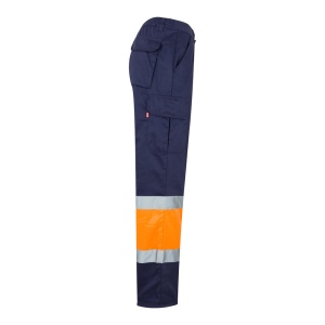 VL POSEIDON LARGE. Pantalon bicolore en sergé multipoches (210g/m²), en coton (20%) et polyester (80%) 38