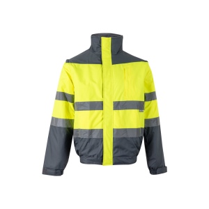 VL JUPITER LARGE. Veste rembourrée bicolore (180g/m²) en polyester (100%), avec finition PU 3