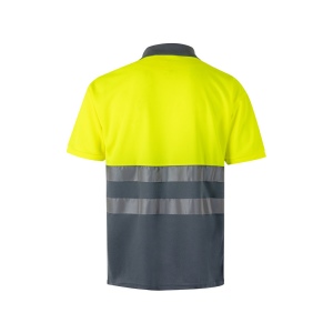 VL CUPID. Polo piqué bicolore (160g/m²) à manches courtes, en polyester (100%) 25