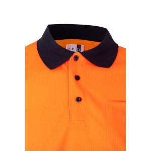 VL CUPID. Polo piqué bicolore (160g/m²) à manches courtes, en polyester (100%) 35