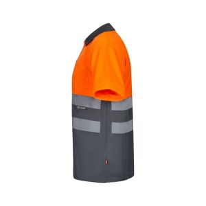 VL CUPID. Polo piqué bicolore (160g/m²) à manches courtes, en polyester (100%) 38