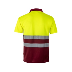 VL CUPID. Polo piqué bicolore (160g/m²) à manches courtes, en polyester (100%) 44
