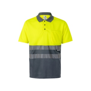 VL CUPID. Polo piqué bicolore (160g/m²) à manches courtes, en polyester (100%) 5