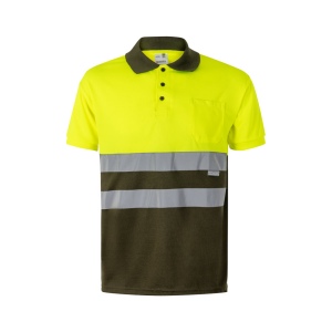 VL CUPID. Polo piqué bicolore (160g/m²) à manches courtes, en polyester (100%) 9