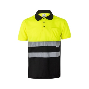 VL CUPID. Polo piqué bicolore (160g/m²) à manches courtes, en polyester (100%) 2