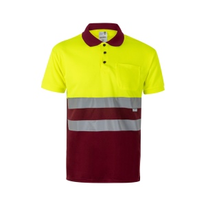 VL CUPID LARGE. Polo bicolore (160g/m²) à manches courtes, en polyester (100%) 10
