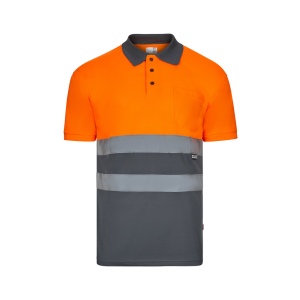 VL CUPID LARGE. Polo bicolore (160g/m²) à manches courtes, en polyester (100%) 8