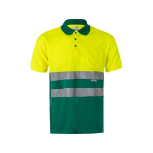 VL CUPID LARGE. Polo bicolore (160g/m²) à manches courtes, en polyester (100%) 6