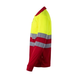 VL VULCAN LARGE. Polo bicolore (160g/m²) à manches longues, en polyester (100%) 20