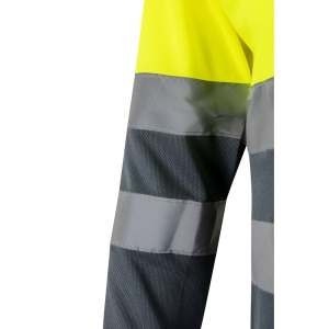 VL VULCAN LARGE. Polo bicolore (160g/m²) à manches longues, en polyester (100%) 26