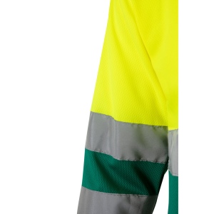 VL VULCAN LARGE. Polo bicolore (160g/m²) à manches longues, en polyester (100%) 30