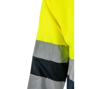 VL VULCAN LARGE. Polo bicolore (160g/m²) à manches longues, en polyester (100%) 18