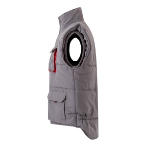 VL NERGAL. Gilet rembourré, bicolore, multipoches (120g/m²), en polyester (100%) 55