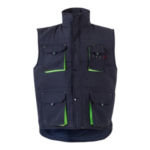 VL NERGAL. Gilet rembourré, bicolore, multipoches (120g/m²), en polyester (100%) 12