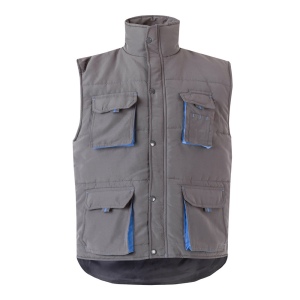 VL NERGAL. Gilet rembourré, bicolore, multipoches (120g/m²), en polyester (100%) 10