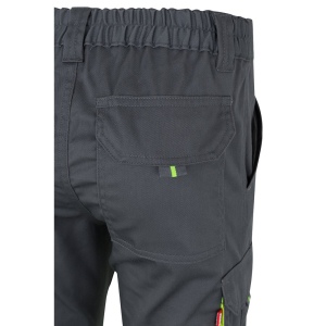VL ZEUS. Pantalon stretch multipoches bicolore (240g/m²), en coton (46%), EME (38%) et polyester (16%) 16