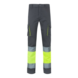 VL ZEUS. Pantalon stretch multipoches bicolore (240g/m²), en coton (46%), EME (38%) et polyester (16%) 3