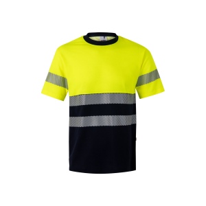 VL BASTET. T-shirt piqué bicolore (150g/m²), en coton (55%) et polyester (45%) 2