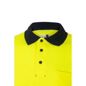 VL ACHELOUS. Polo piqué bicolore (150g/m²) à manches courtes, en coton (55%) et polyester (45%) 10