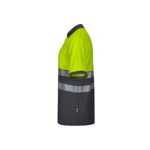 VL ACHELOUS. Polo piqué bicolore (150g/m²) à manches courtes, en coton (55%) et polyester (45%) 12